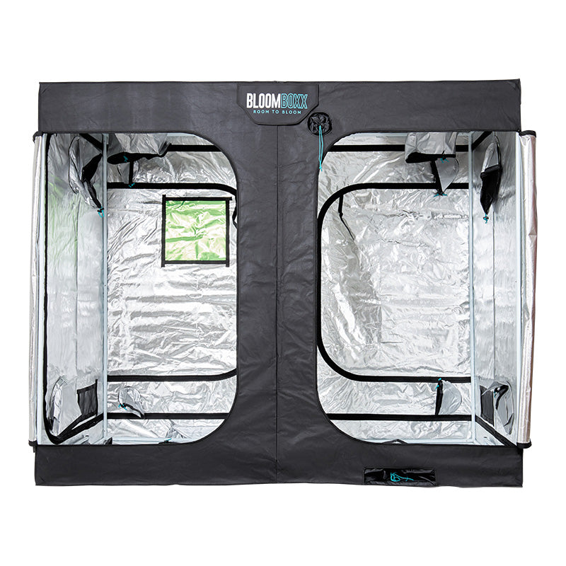 Bloom Rock grow tent with transparent sides on a white background