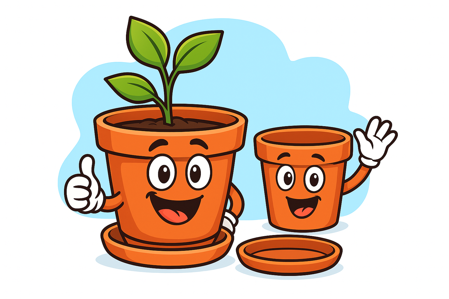 Pots, Trays And Saucers