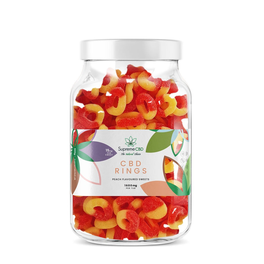 CBD Gummy Peach Rings