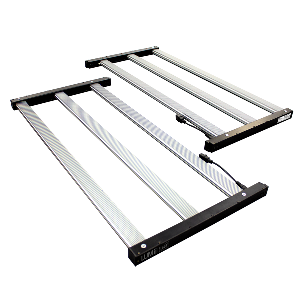 Lighting stand with metal bars on a white background
