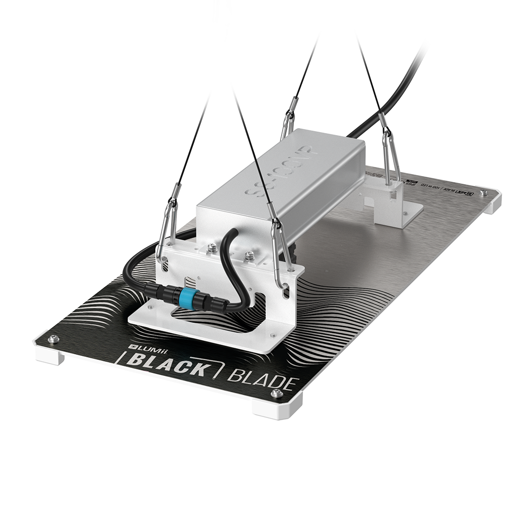 Black Blade laser engraving machine on a white background