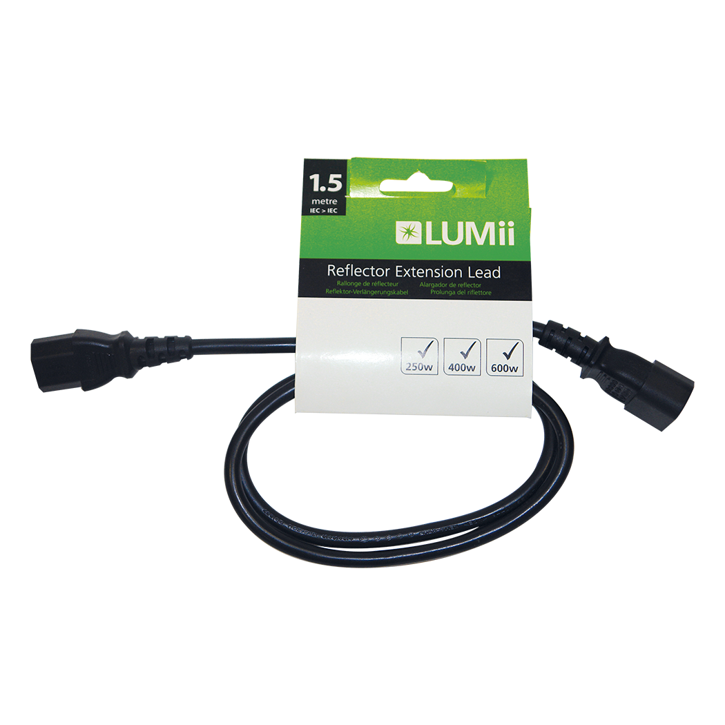 Lumii reflector extension lead with packaging on a white background