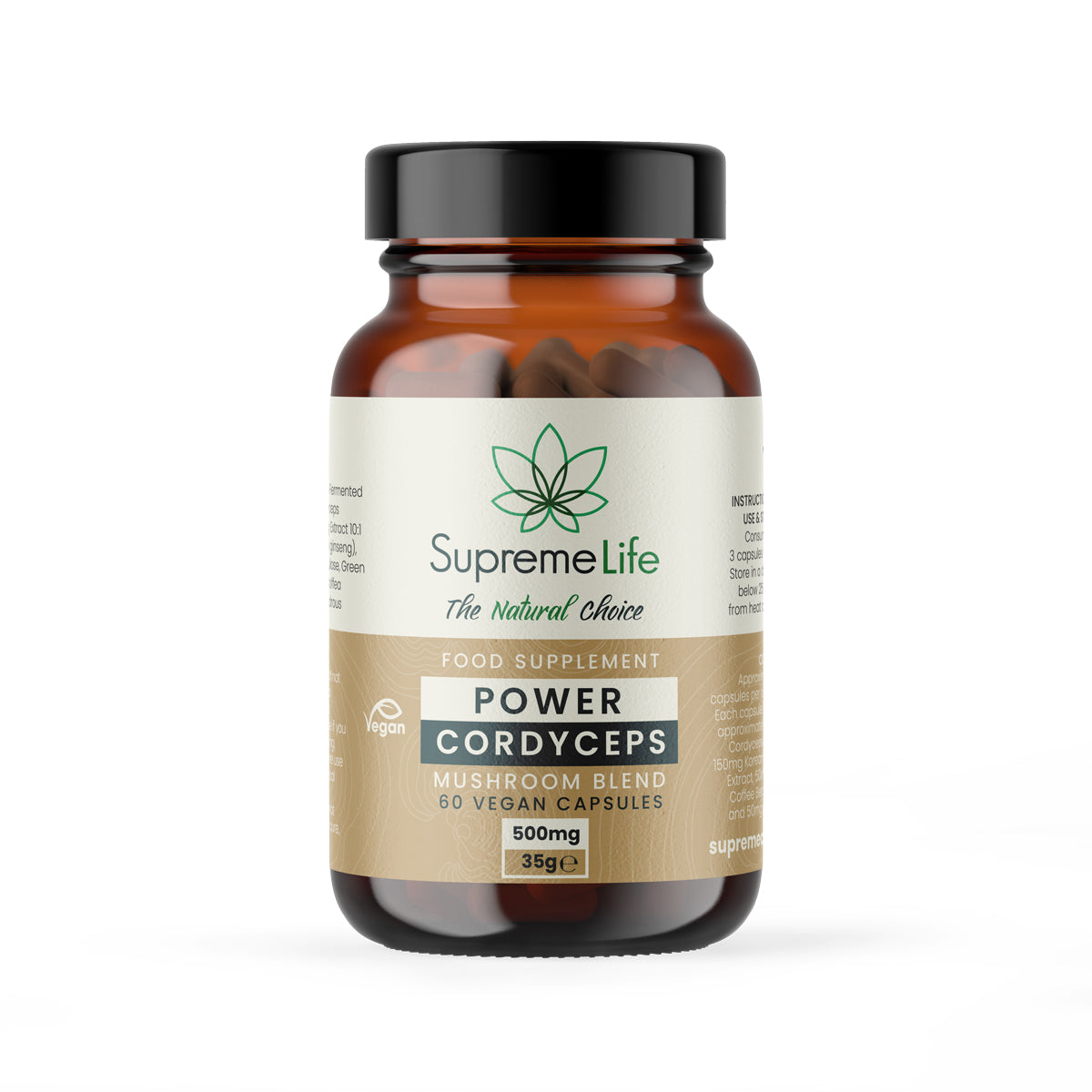 Cordyceps Vegan Capsules - Power (500mg)