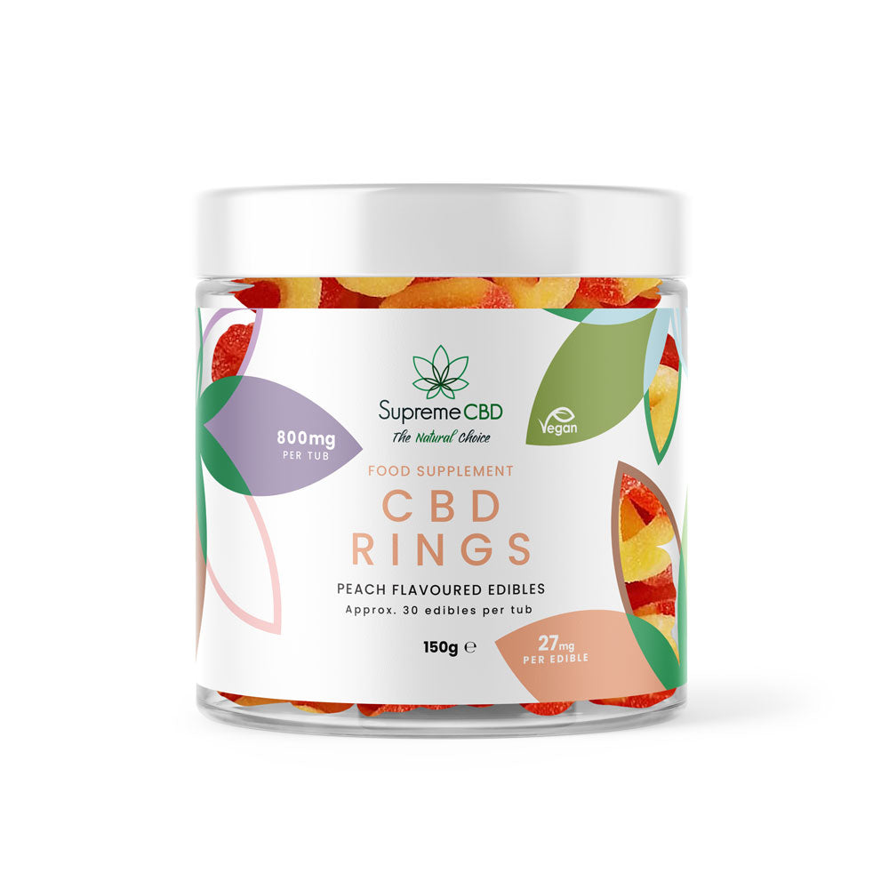 CBD Gummy Peach Rings