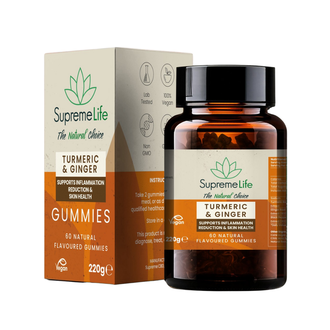 Turmeric & Ginger Gummies (60 x Natural Flavour Gummies)