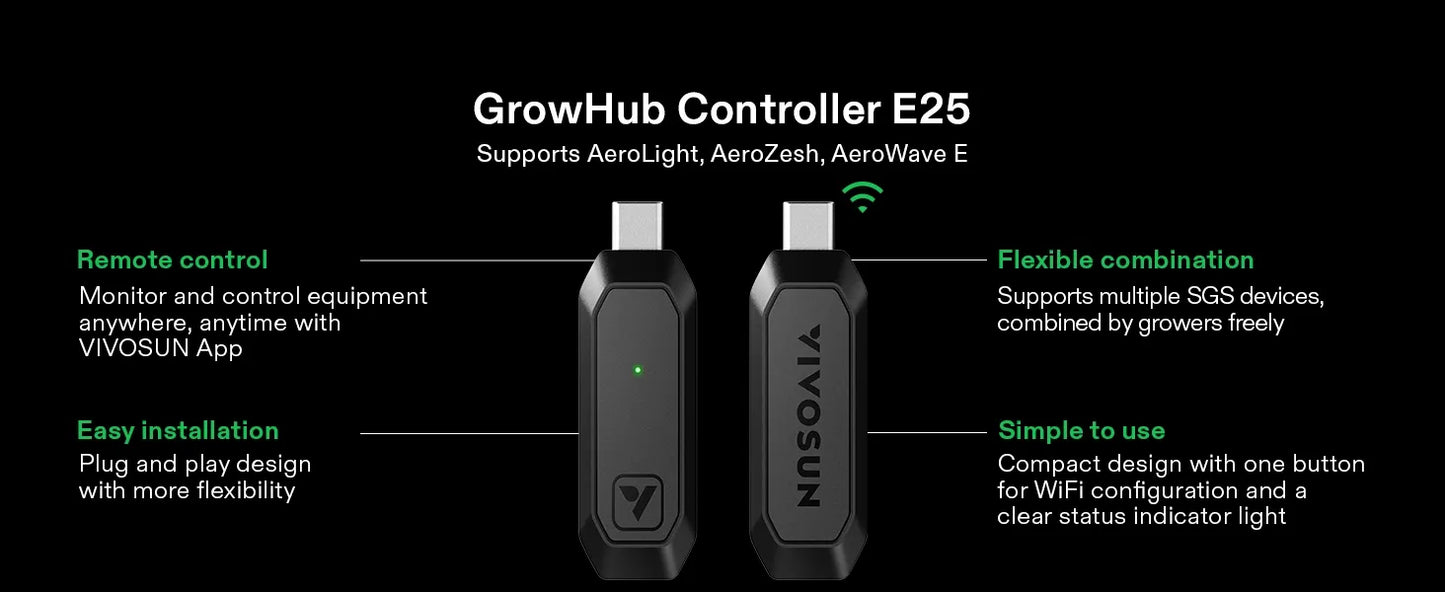 GrowHub E25 Controller Type-C Dongle Wireless App Connector