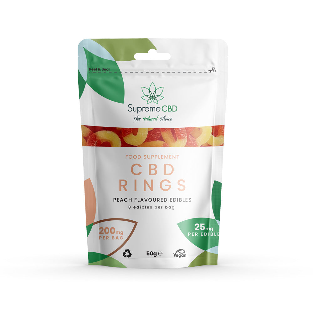 CBD Gummy Peach Rings